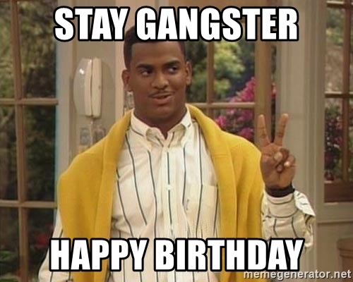 Carlton greeting happy birthday meme