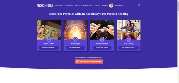 screenshot of website psyhicguildcom1