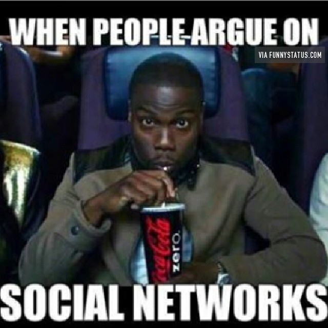 when people argue over social networks