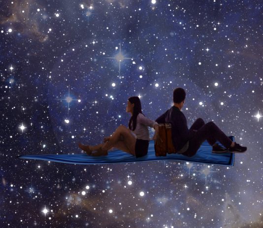 graphics of 2 couple looking for their best horoscope